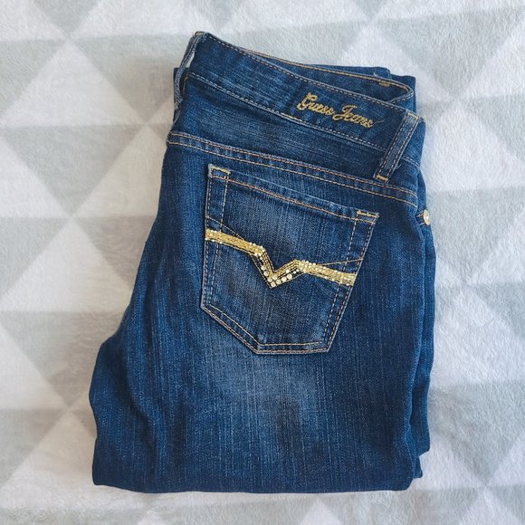 GUESS Denim Classic Low Rise Jeans, Y2K Curvy Jeans, Size 26 - Picture 3 of 9
